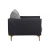 Sunpan Aashi Armchair - Nash Zebra / Coal Black - Side Angle