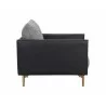Sunpan Aashi Armchair - Nash Zebra / Coal Black - Side Angle - Sunpan Aashi Armchair - Nash Zebra / Coal Black - Side Angle