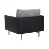 Sunpan Aashi Armchair - Nash Zebra / Coal Black - Back Side Angle