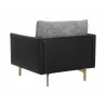 Sunpan Aashi Armchair - Nash Zebra / Coal Black - Back Side Angle - Sunpan Aashi Armchair - Nash Zebra / Coal Black - Back Side Angle