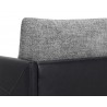 Sunpan Aashi Armchair - Nash Zebra / Coal Black - Seat Closeup Angle