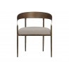 Sunpan Zanatta Dining Armchair in Zenith Taupe Grey - Front