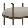 Sunpan Zanatta Dining Armchair in Zenith Taupe Grey - Seat Close-up