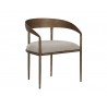 Sunpan Zanatta Dining Armchair - Zenith Taupe Grey Side