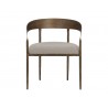 Sunpan Zanatta Dining Armchair - Zenith Taupe Grey Front