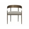 Sunpan Zanatta Dining Armchair - Zenith Taupe Grey Front - Sunpan Zanatta Dining Armchair - Zenith Taupe Grey Front