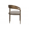 Sunpan Zanatta Dining Armchair - Zenith Taupe Grey Side