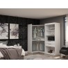 Manhattan Comfort Mulberry Open 2 Sectional Modern Corner Wardrobe Closet with 2 Drawers- Set of 2 in White 