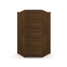 Manhattan Comfort Mulberry Open 2 Sectional Modern Corner Wardrobe Closet with 2 Drawers- Set of 2 in Brown