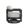 Sunset West Malibu Swivel Chair in Cast Silver, No Welt Side