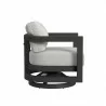 Sunset West Malibu Swivel Chair in Cast Silver, No Welt Side - Sunset West Malibu Swivel Chair in Cast Silver, No Welt Side