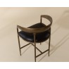 Sunpan Zanatta Counter Stool - Charcoal Black Leather Top
