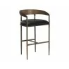 Sunpan Zanatta Barstool - Charcoal Black Leather - Sunpan Zanatta Barstool - Charcoal Black Leather