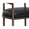Sunpan Zanatta Barstool - Charcoal Black Leather 1