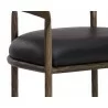 Sunpan Zanatta Barstool - Charcoal Black Leather 1 - Sunpan Zanatta Barstool - Charcoal Black Leather 1