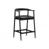Sunpan Jeremy Counter Stool, Black - Front Side Angle