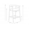Sunpan Jeremy Counter Stool, Oak-Dove Cream