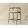 Sunpan Jeremy Counter Stool, Oak-Dove Cream - Front Side Angle