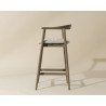 Sunpan Jeremy Counter Stool, Oak-Dove Cream - Side Angle