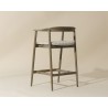 Sunpan Jeremy Counter Stool, Oak-Dove Cream - Back Side Angle