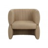 Sunpan Tryor Lounge Chair Sahara Sand Leather Front