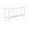Sunpan Algarve Sideboard  - Dimension - Sunpan Algarve Sideboard  - Dimension