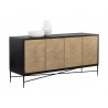 Sunpan Algarve Sideboard Black - Champagne Gold Side - with Decor
