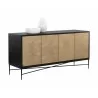 Sunpan Algarve Sideboard Black - Champagne Gold Side - with Decor - Sunpan Algarve Sideboard Black - Champagne Gold Side - with Decor