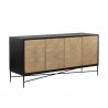 Sunpan Algarve Sideboard Black - Champagne Gold - Front Side Angle