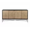 Sunpan Algarve Sideboard Black - Champagne Gold - Front Angle - Sunpan Algarve Sideboard Black - Champagne Gold - Front Angle