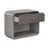 Sunpan Aalgarve Nightstand - Champagne Gold and Grey Open