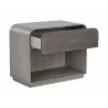 Sunpan Aalgarve Nightstand - Champagne Gold and Grey Open - Sunpan Aalgarve Nightstand - Champagne Gold and Grey Open