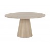 Sunpan Elina Dining Table Round Light Oak - Front Angle