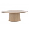 Sunpan Elina Dining Table - Oval Light Oak 84" - Front Angle