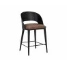 Sunpan Dezirae Counter stool Black - Cognac Leather - Sunpan Dezirae Counter stool Black - Cognac Leather