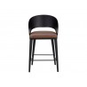 Sunpan Dezirae Counter stool Black - Cognac Leather Front