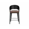 Sunpan Dezirae Counter stool Black - Cognac Leather Front - Sunpan Dezirae Counter stool Black - Cognac Leather Front