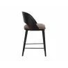 Sunpan Dezirae Counter stool Black - Cognac Leather Side - Sunpan Dezirae Counter stool Black - Cognac Leather Side