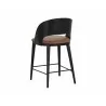 Sunpan Dezirae Counter stool Black - Cognac Leather Back - Sunpan Dezirae Counter stool Black - Cognac Leather Back