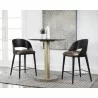 Sunpan Dezirae Counter stool Black - Cognac Leather Set - Sunpan Dezirae Counter stool Black - Cognac Leather Set