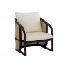 Sunpan Palermo Lounge Chair Stinson Cream Black
