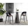 Sunpan Dezirae Barstool -Black - Cognac Leather