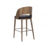 Sunpan Dezirae Barstool - Antique Brass - Charcoal Black Leather Back
