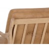 Sunpan Gilmore Lounge Chair Light Oak - Sahara Camel Leather - Closeup Back Side Angle