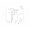 Sunpan Akava Nightstand - Dimension - Sunpan Akava Nightstand - Dimension