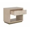 Sunpan Akava Nightstand - Front Side Opened Angle - Sunpan Akava Nightstand - Front Side Opened Angle