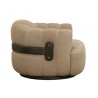Sunpan Tadeo Swivel Lounge Chair Side Dark brown - Sahara Sand Leather