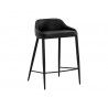 Sunpan Astra Counter Stool Black - Front Side Angle