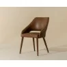 Sunpan Galen Dining Chair Missouri Cognac Leather - Front Side Angle - Sunpan Galen Dining Chair Missouri Cognac Leather - Front Side Angle