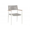 Sunpan Nava Stackable Dining Armchair White
